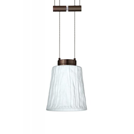 Besa Lighting Besa Pendant Nico 4 Bronze Opal Stone 1x35W Halogen 1XA-5125OS-BR